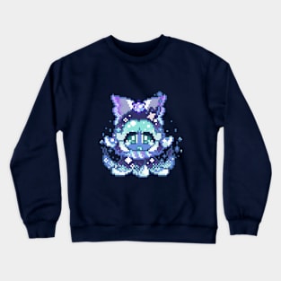 Aurora Dreams Squid Ink Cookie Pixel Crewneck Sweatshirt